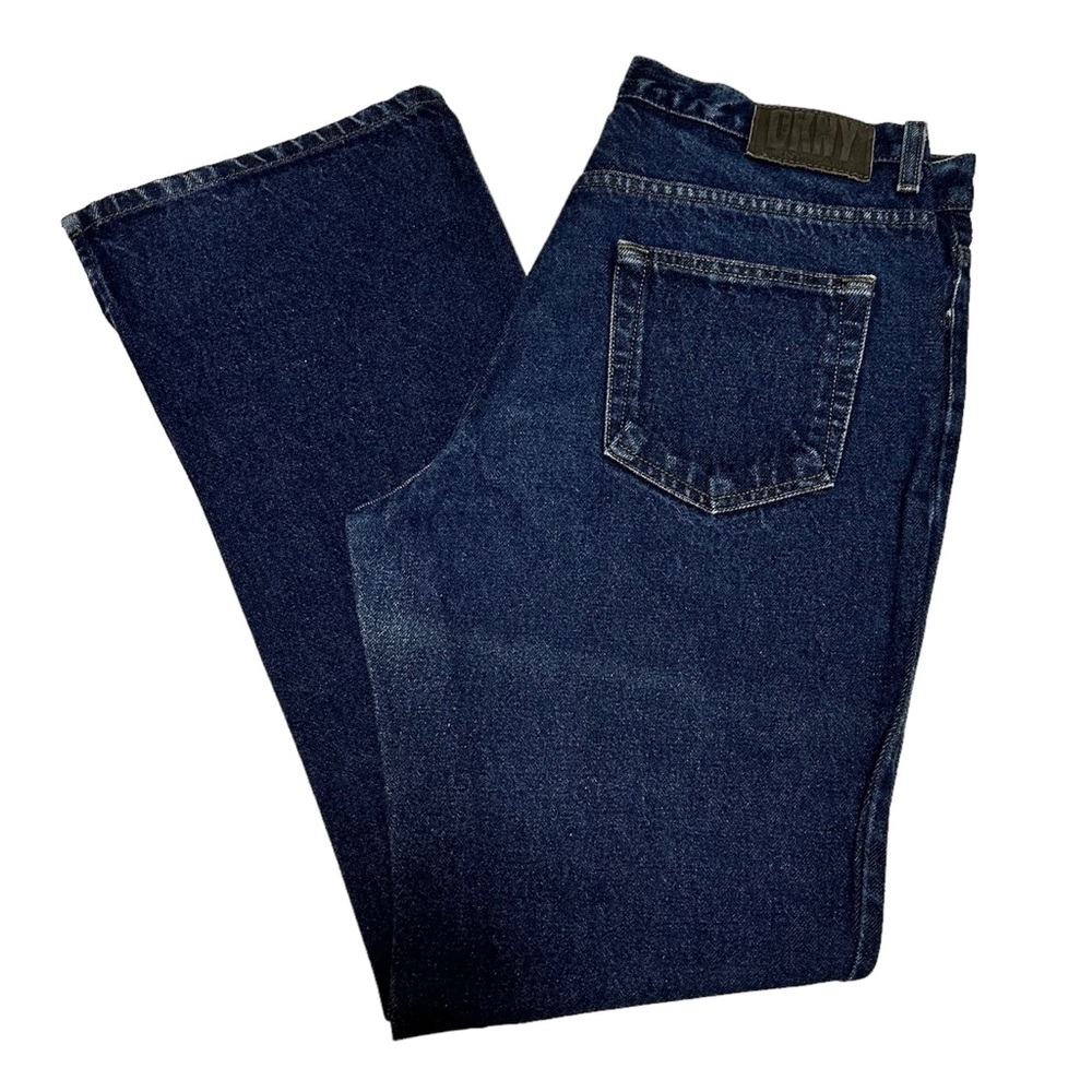 DKNY Dark Wash Straight Leg Inside Slit Jeans SZ 12